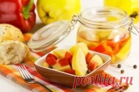 Айва, маринованная с болгарским перцем : Заготовки : Кулинарные рецепты со всего мира