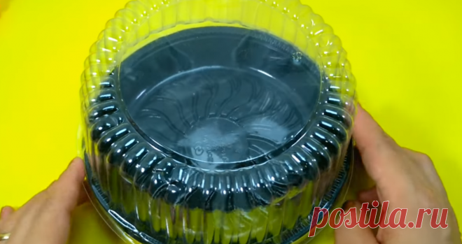 Берем пластиковую упаковку из-под торта, остатки кружева и делаем полезную вещь для дачи | Творим с NyaSkory | Яндекс Дзен