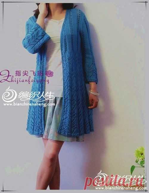 Кардиган спицами.