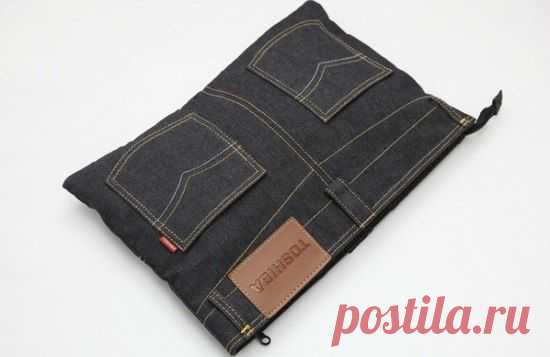 Клатч из старых джинсов.