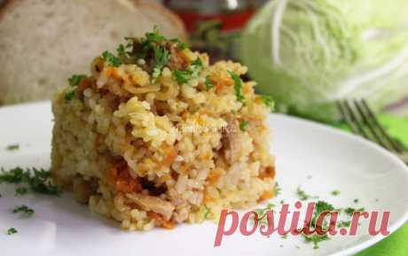 Рис с мясом в духовке