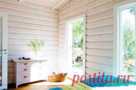 Идея оформления деревянного дома