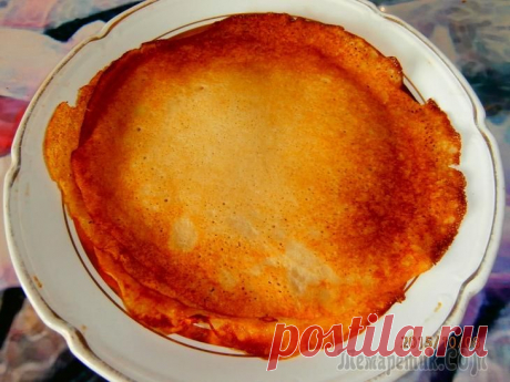 ​Блины тоненькие и ноздреватые