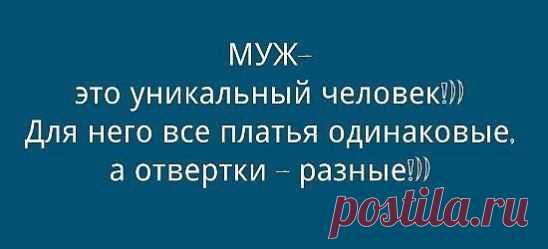 ➪ - Муж: 
- Где саморезы? 
- Жена: 
- Если ты про кудрявые гвозди, то в шкафчике.