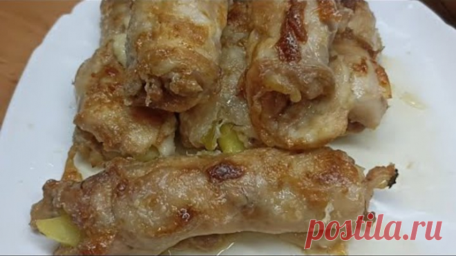 Куриные рулетики.