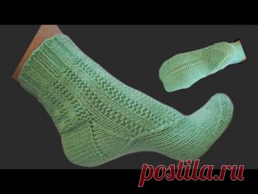 Носки с подьемом в виде арки. Спицами. #2024