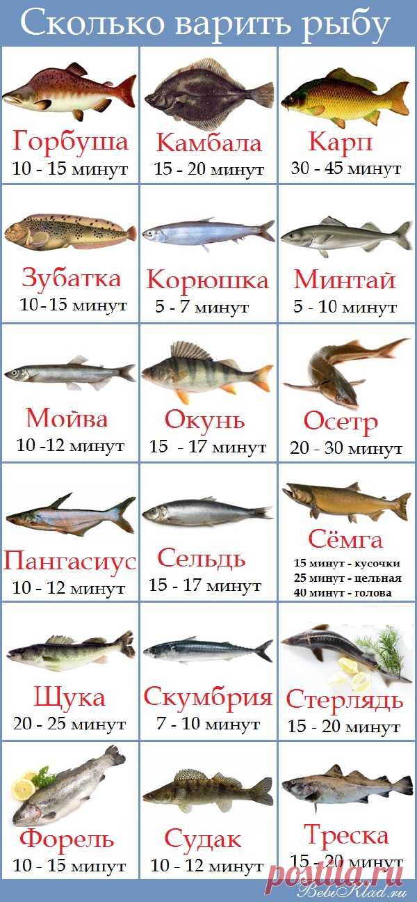 Сколько варить рыбу