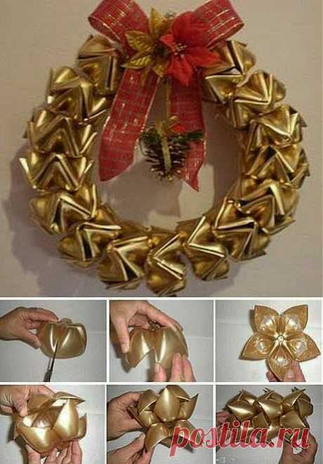 Венок из пластиковых бутылок
