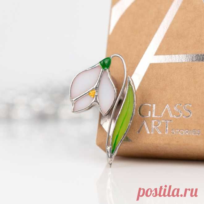 Snowdrop joyería de vidrieras Regalo del Día de las Madres Broche de flores de vidrieras personalizadas Bisutería - Etsy Chile