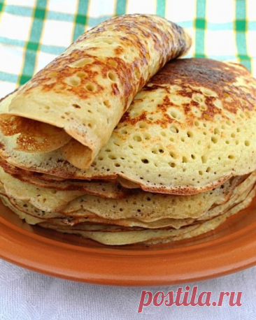 Блины с дырочками на Масленицу — Готовим дома