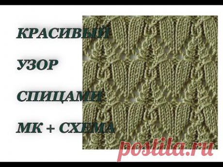 Японский  узор спицами.  Вязание спицами. Необычные узоры.