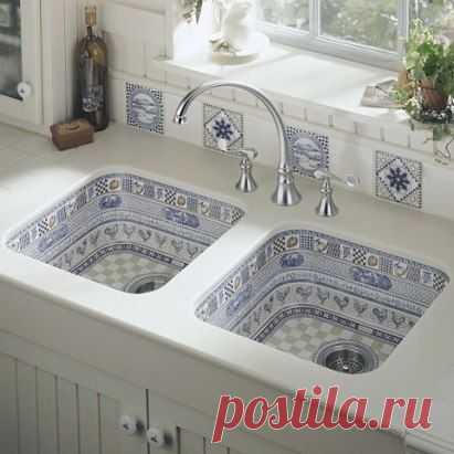 Шикарные, выложенные мозаикой, кухонные раковины