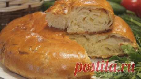 Лепёшки слоёные с сыром, как из бабушкиной печи!
