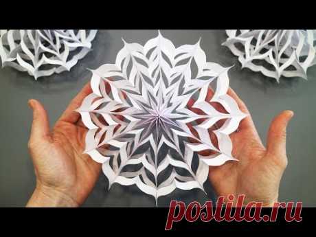 ❄️❄️❄️BEAUTIFUL LACERY SNOWFLAKE❄️❄️❄️ made of paper ❄️DIY