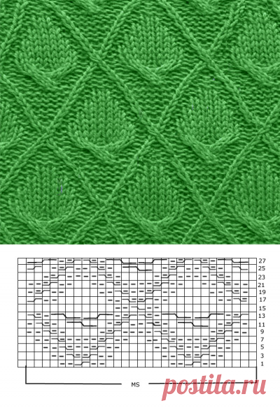 Узор спицами плотный 90