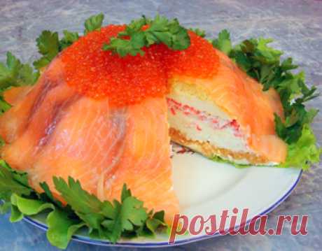 Рецепт вкусного рыбного торта - Слоеные салаты от 1001 ЕДА вкусные рецепты с фото!