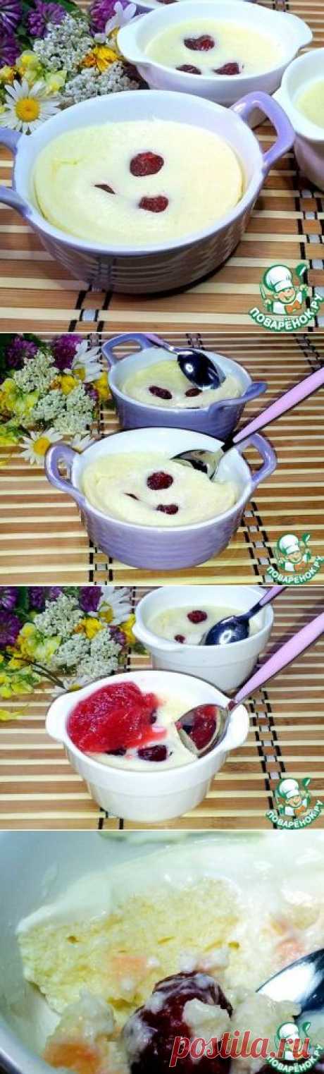 Порционная запеканка с вишней в микроволновке - кулинарный рецепт
