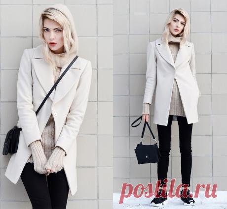 Ebba Zingmark - Golfstrom Norway Coat, Knitted By My Grandma :) Hooded Knitt, Reebok Sneakers, Monki Denim, Monki Bag - THE CHANGE WILL DO YOU GOOD | LOOKBOOK