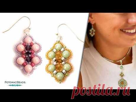 Paradise Treasure Earrings - DIY Jewelry Making Tutorial by PotomacBeads