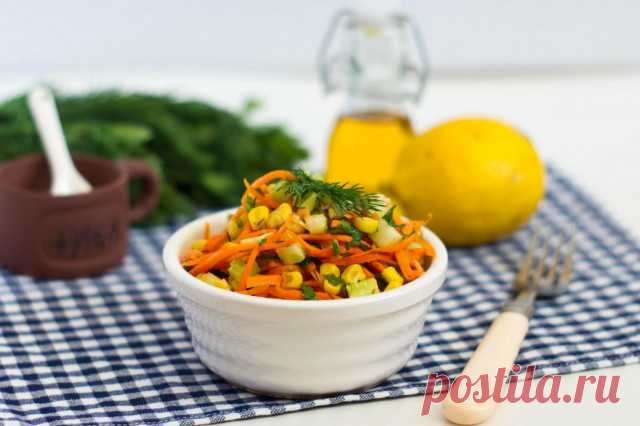Салат с корейской морковью и кукурузой рецепт с фото пошагово и видео - 1000.menu