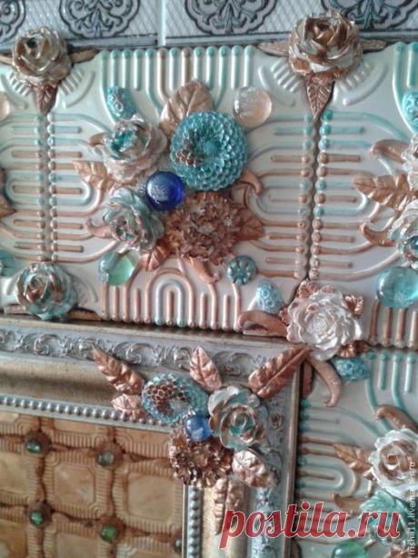 Цветочный камин из самодельных гипсовых плиток | Самоделкино