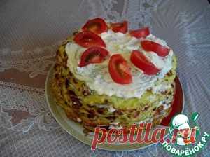 Кабачковый торт с плавлеными сырками - кулинарный рецепт