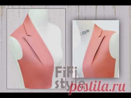 FiFi Style : Kỹ thuật làm cổ áo Vest Origami biến thể - YouTube