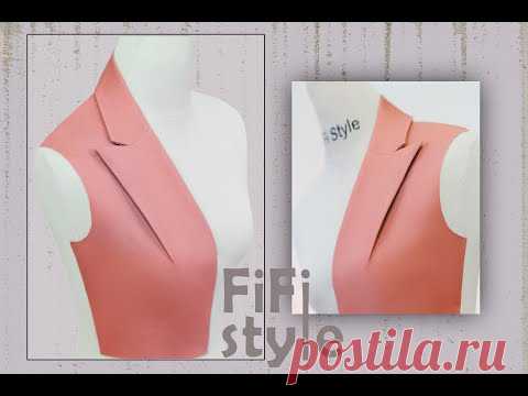 FiFi Style : Kỹ thuật làm cổ áo Vest Origami biến thể - YouTube