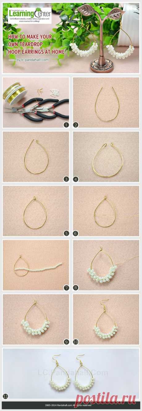How to Make Your Own Teardrop Hoop Earrings at Home | Crafts