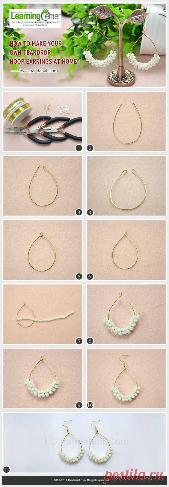How to Make Your Own Teardrop Hoop Earrings at Home | Crafts