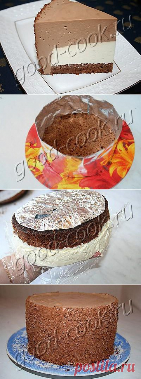 Хорошая кухня - творожный торт-суфле с белым и чёрным шоколадом. Кулинарная книга рецептов. Салаты, выпечка.