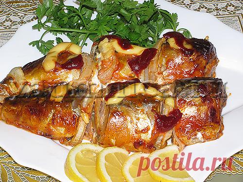 Скумбрии в духовке рецепт