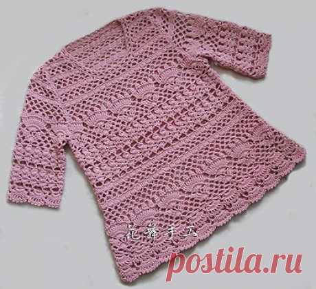 «Бежевая ажурная туника ТЮЛЬПАНЫ».