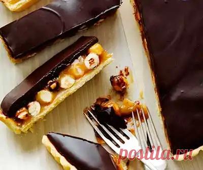 Рецепт шоколадного пирога с орехами