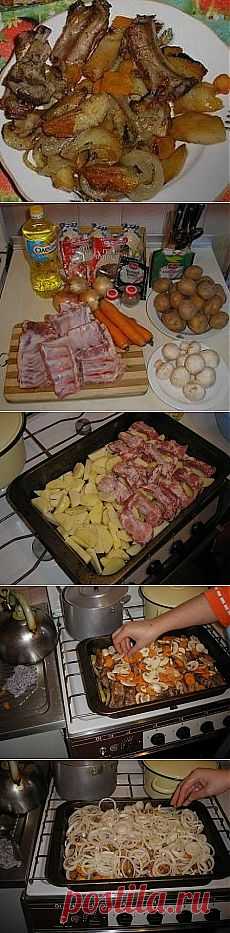 РЕЦЕПТЫ | Мясо с картошкой в духовке
