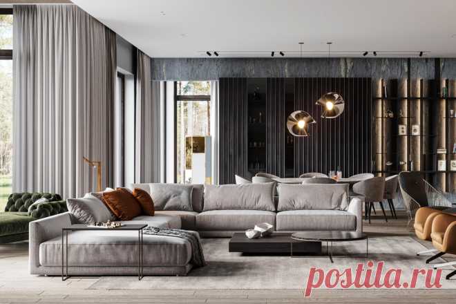 Шторы в современном интерьере | Блог L.DesignStudio