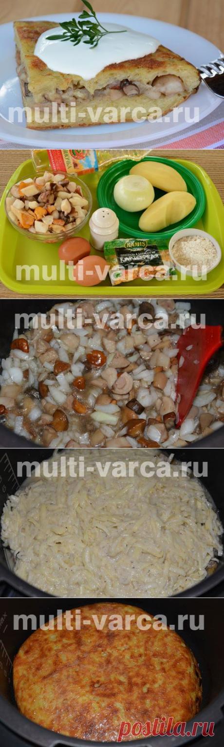 Картофельная запеканка с грибами в мультиварке
