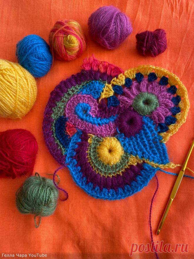 ВЯЗАНЫЙ ФРИФОРМ пуговка гусеничка улитка