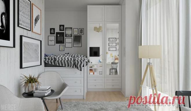 Маленькая квартира в скандинавском стиле 35 м²