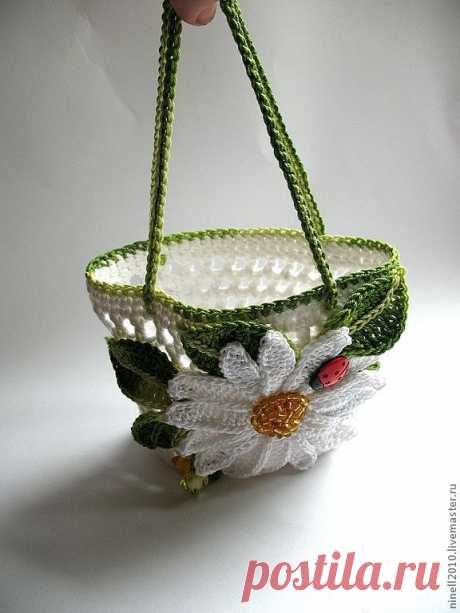 МК - СУМОЧКА *РОМАШКА* + МНОГО РОМАШКОВЫХ ИДЕЙ С СХЕМАМИ