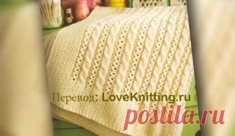 Ажурное одеяло для малыша | Loveknitting.ru