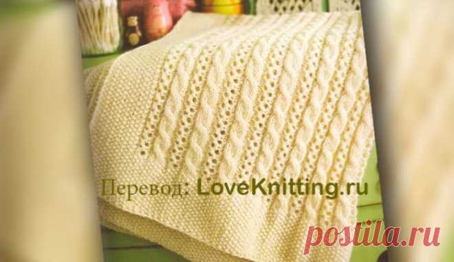 Ажурное одеяло для малыша | Loveknitting.ru