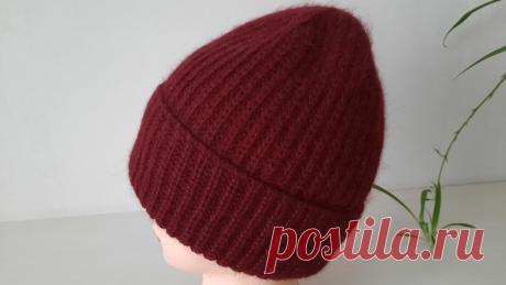 Шапка с отворотом. | Вязание с Галиной и не только. | Дзен