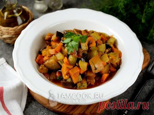 Овощное рагу с тыквой и кабачками — рецепт с фото Очень вкусное постное рагу из овощей (тыква, баклажан, кабачок, перец).