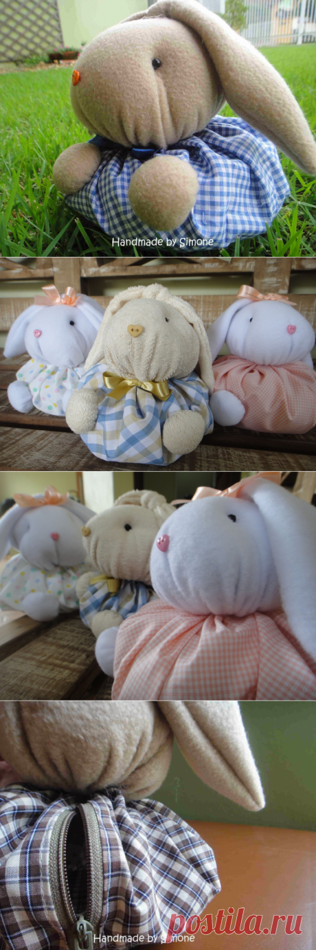 Текстильный кролик - упаковка для пасхального подарка. Шьем сами - Nebka.Ru