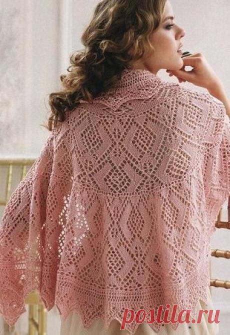 Узоры для шали спицами