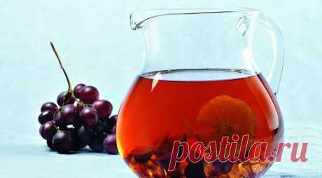 Быстрый компот из винограда, апельсина и зеленого чая. Пошаговый рецепт с фото на Gastronom.ru