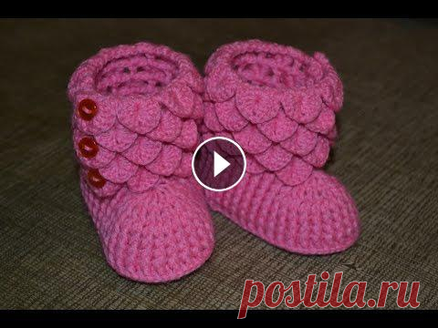 Пинетки "Крокодильчики" (Booties "Crocodiles") КАК СВЯЗАТЬ ПИНЕТКУ НА ПРАВУЮ НОГУ ПОКАЗАНО С 1:27:09 МИНУТЫ ДАННОГО ВИДЕО!!! В этом видео-уроке я расскажу Вам, как связать красивые пинетки-сапожки ...