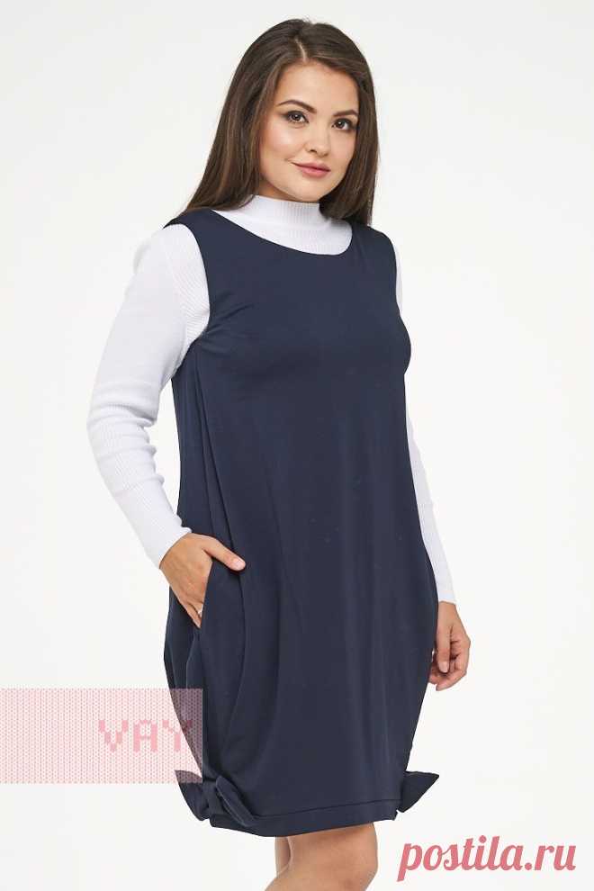 Летние платья от марки VAY. Женские летние платья VAY (артикул 182-3469), цветовое решение т.синий. Ещё больше женских платьев марки ВЭЙ на оптовом сайте производителя VAY - Ньювэй.ру https://www.newvay.ru