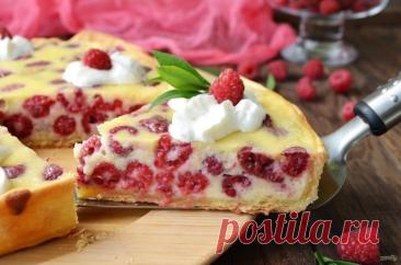 ​Клафути с малиной